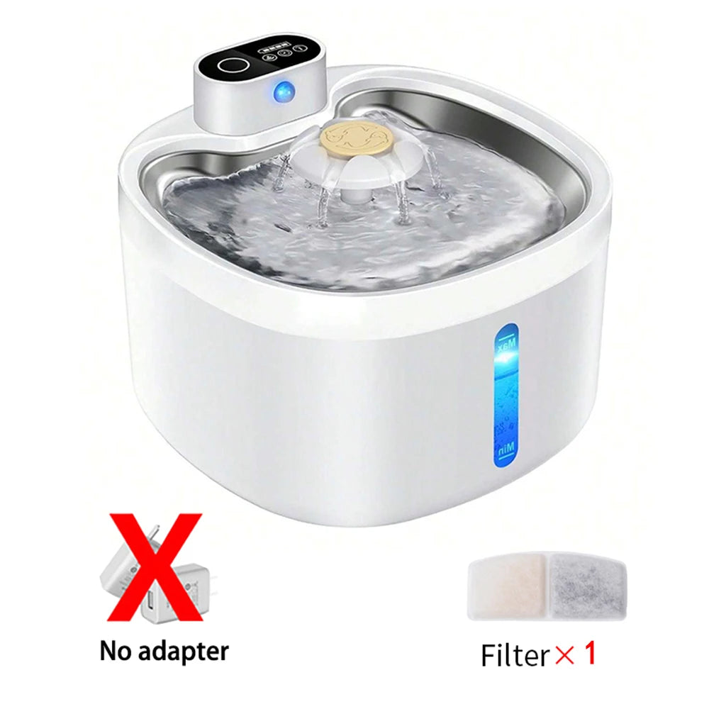 Automatic Pet Water Fountain 2.6L Infrared Sensor Dispenser