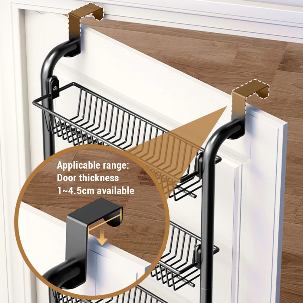 Over The Door Storage Organizer Metal Hanging Shelf