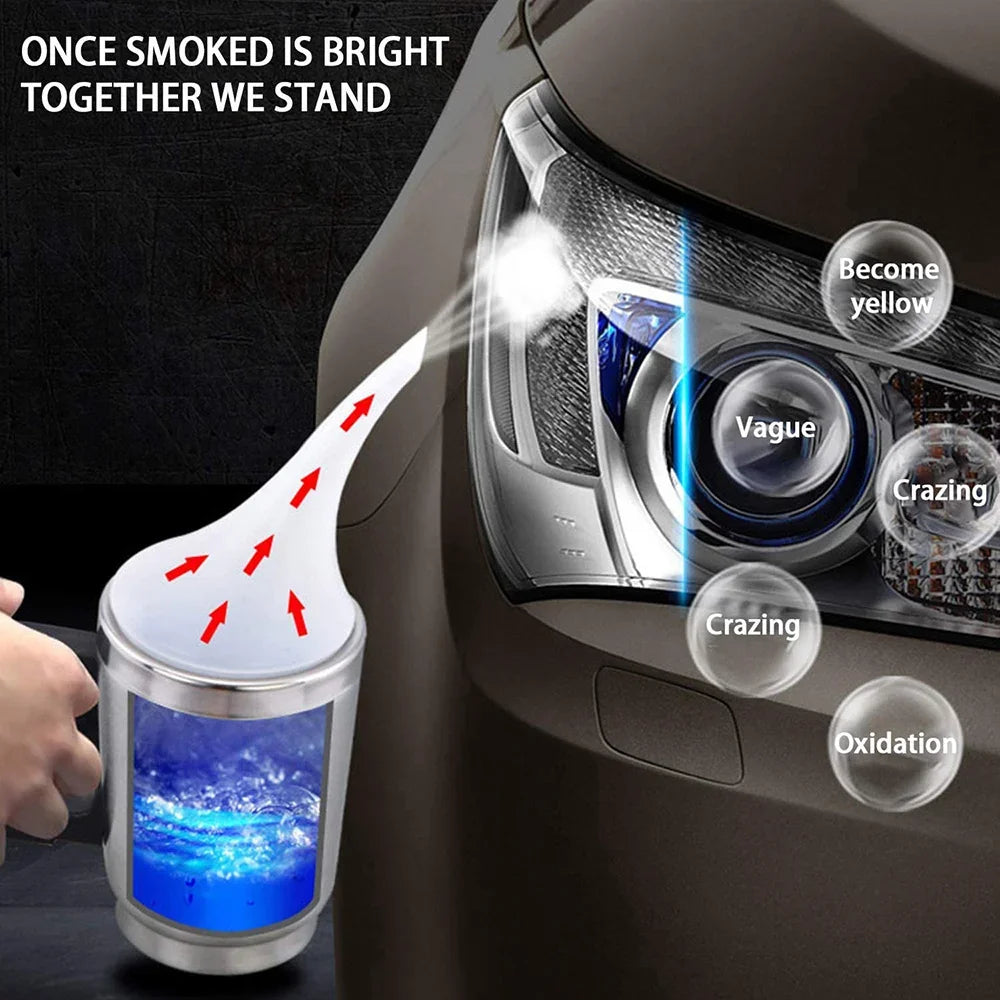 Car Headlight Polishing Restoration Kit Auto Headlight Restorer Repair Set Workshop Tools 500ML Liquid Polymer Evaporator