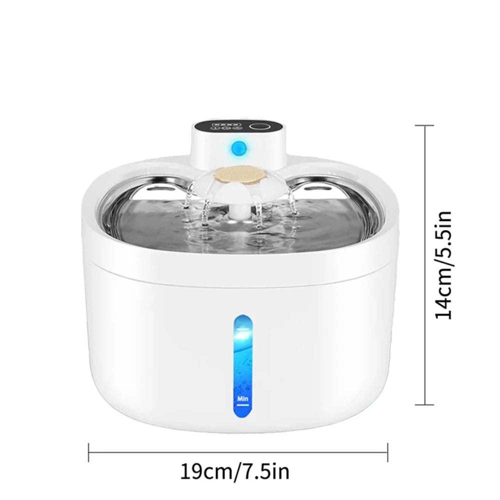 Automatic Pet Water Fountain 2.6L Infrared Sensor Dispenser