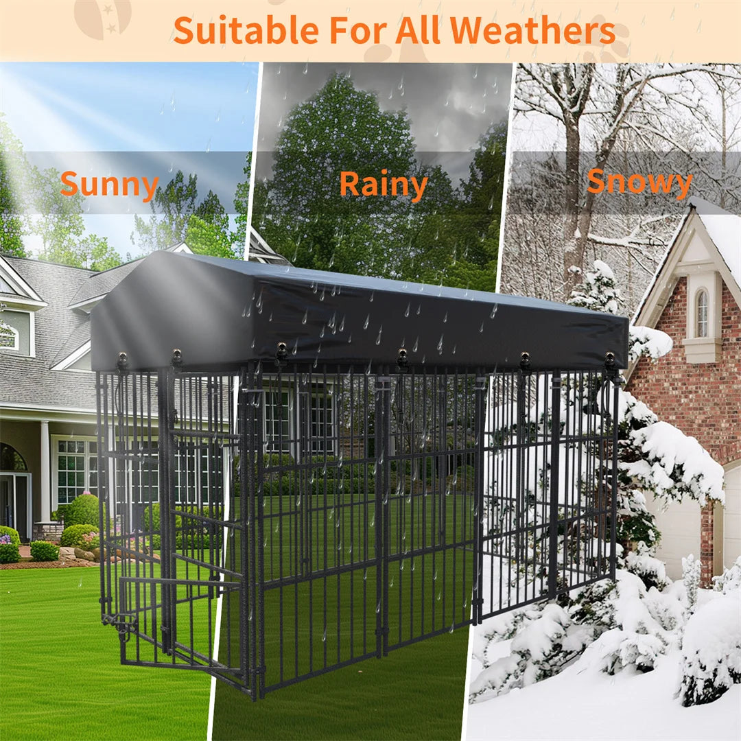 64.9 Inch Heavy Duty Dog Kennel Welded Playpen Outdoor