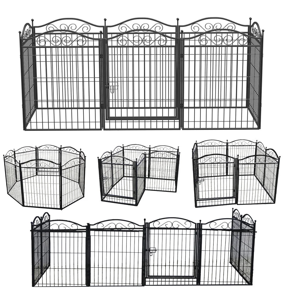 Heavy Duty Dog Playpen 8 Panels Pet Animal Dog Kennel