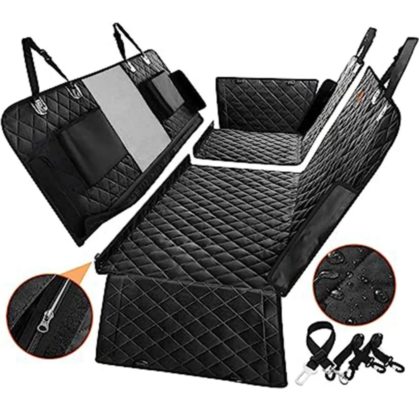 6-In-1 Pet Rear Seat Car Cushion Waterproof And Washable