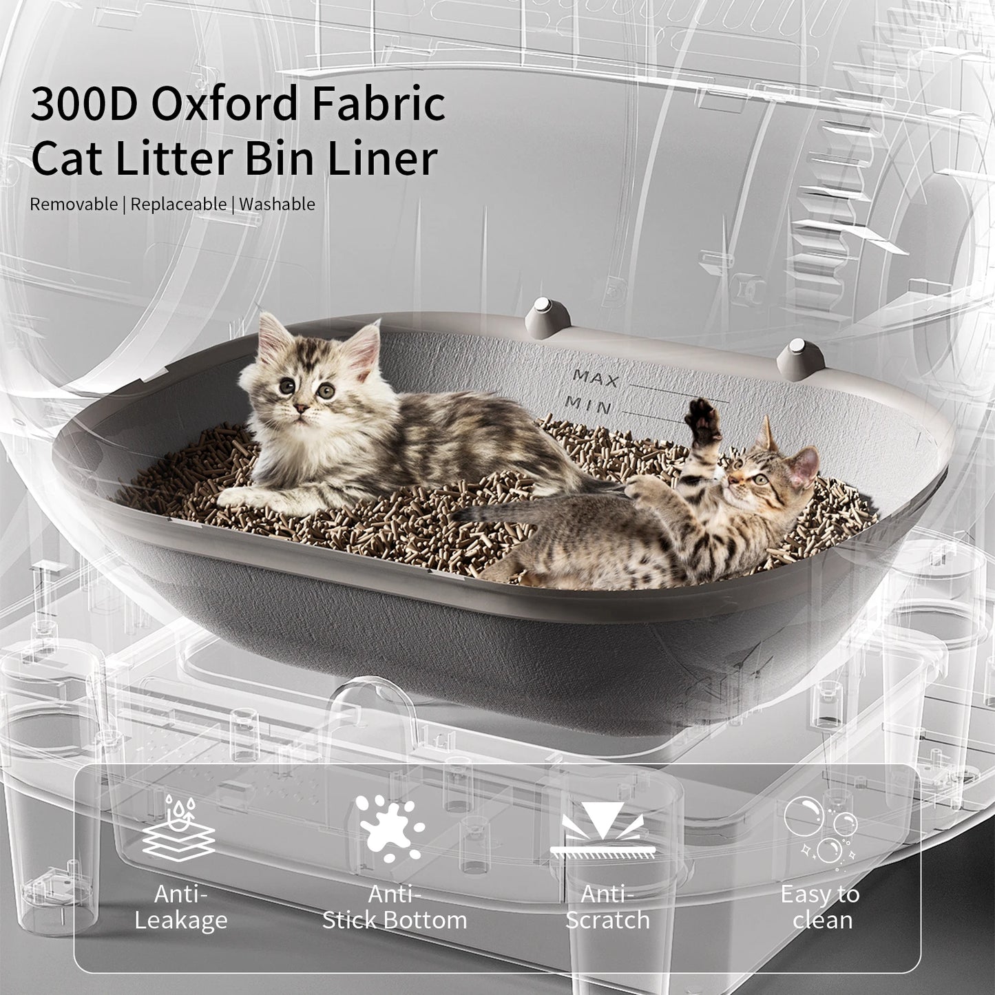 Redsasa Self Cleaning Automatic Cat Litter Box 110L Stairs