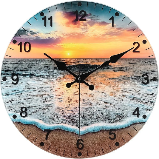 12 Inch Silent Wall Clock Cosmic Galaxy Battery Operated
