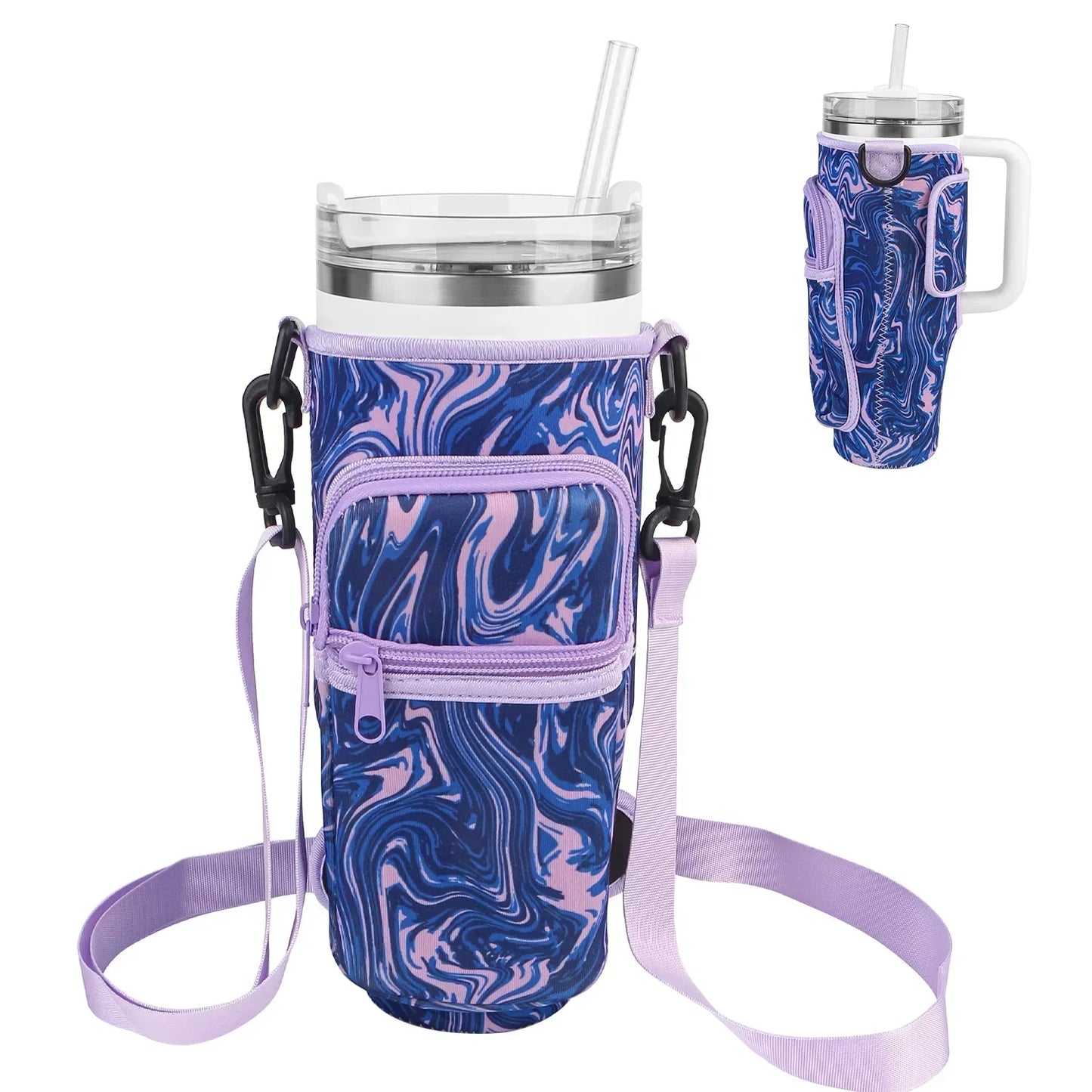 40oz Stanley Water Bottle Carrier Bag With Adjustable Strap