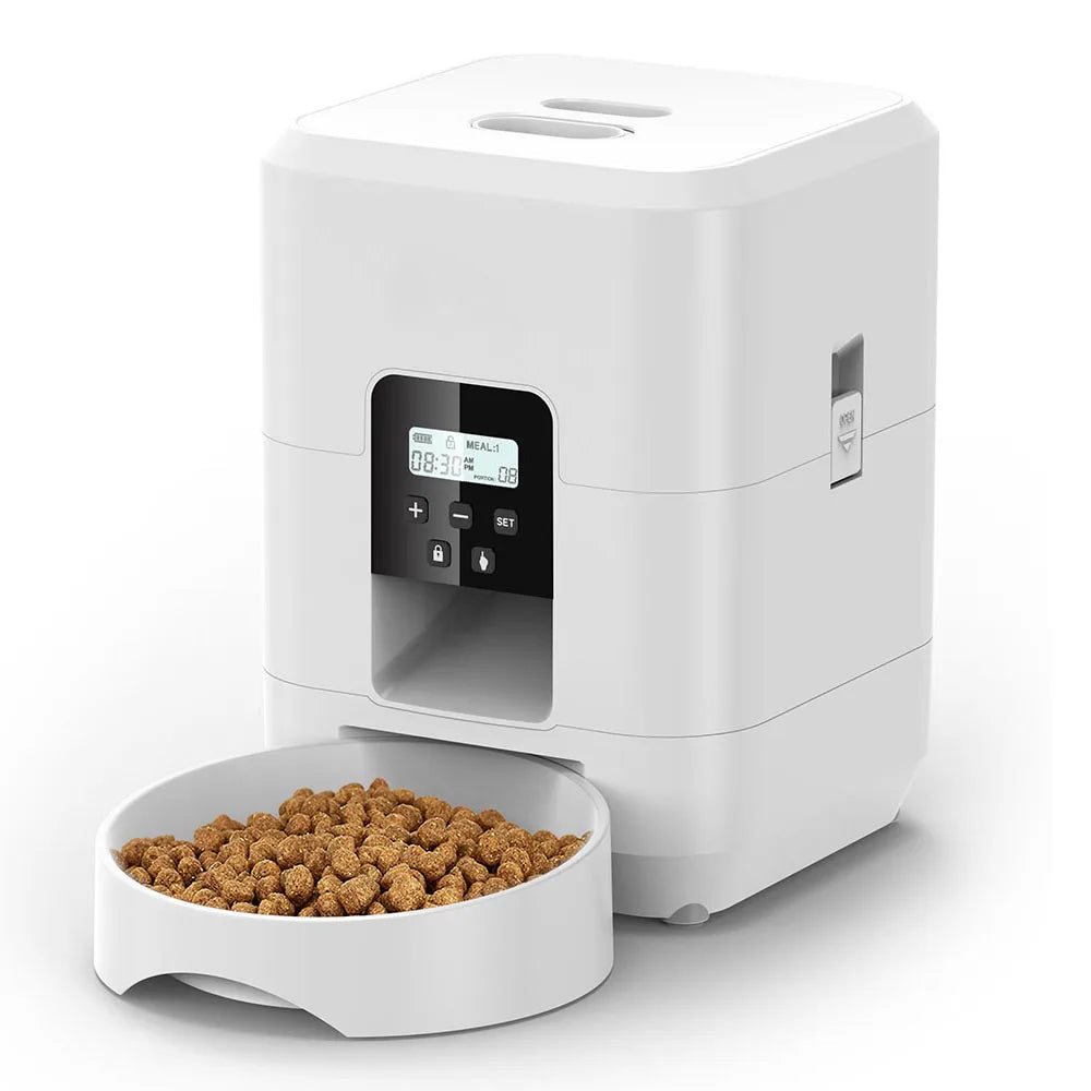 Automatic Cat And Dog Feeder With Timed Portions Dispenser
