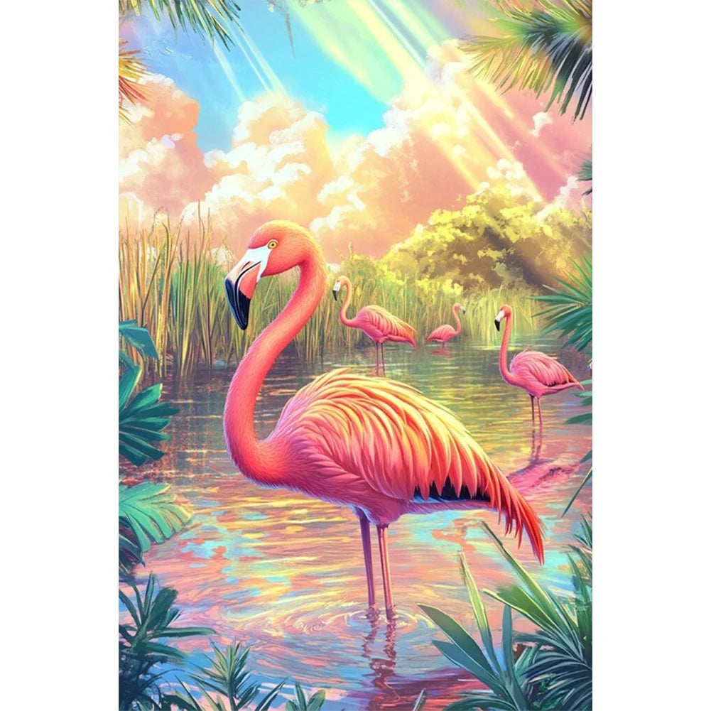 5D DIY Full Round Drill Diamond Painting Animal Kit Home Decor Art Craft 40x60cm
