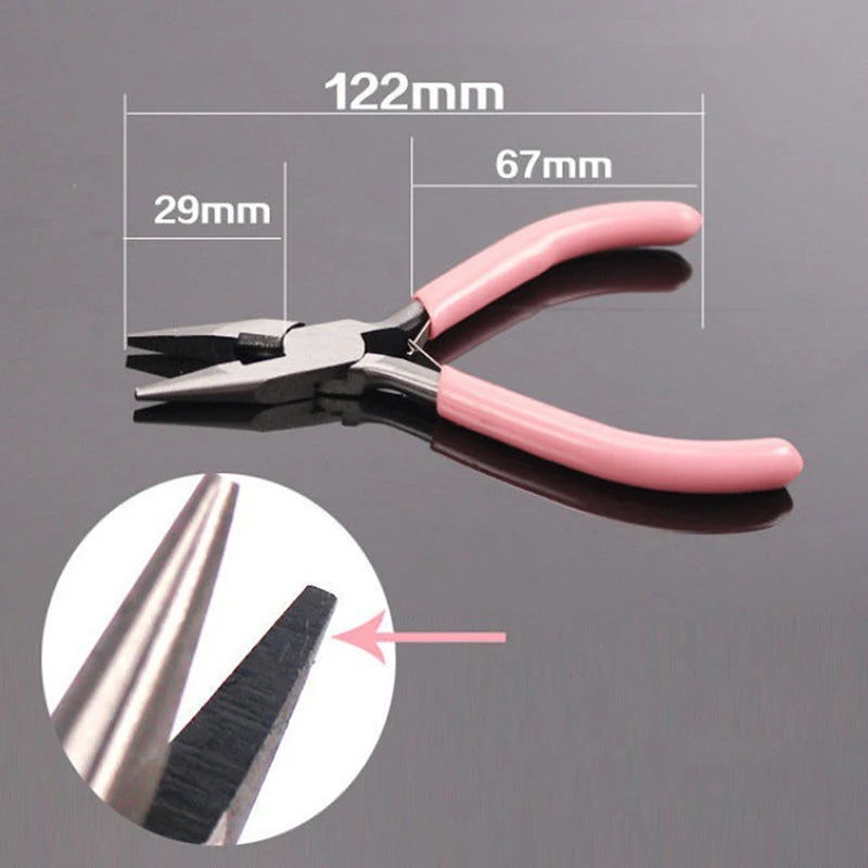 Mini Pliers Diagonal Round Bent Needle Nose Handcraft Beading Insulated Cutter Pliers For Jewelry Making Tools