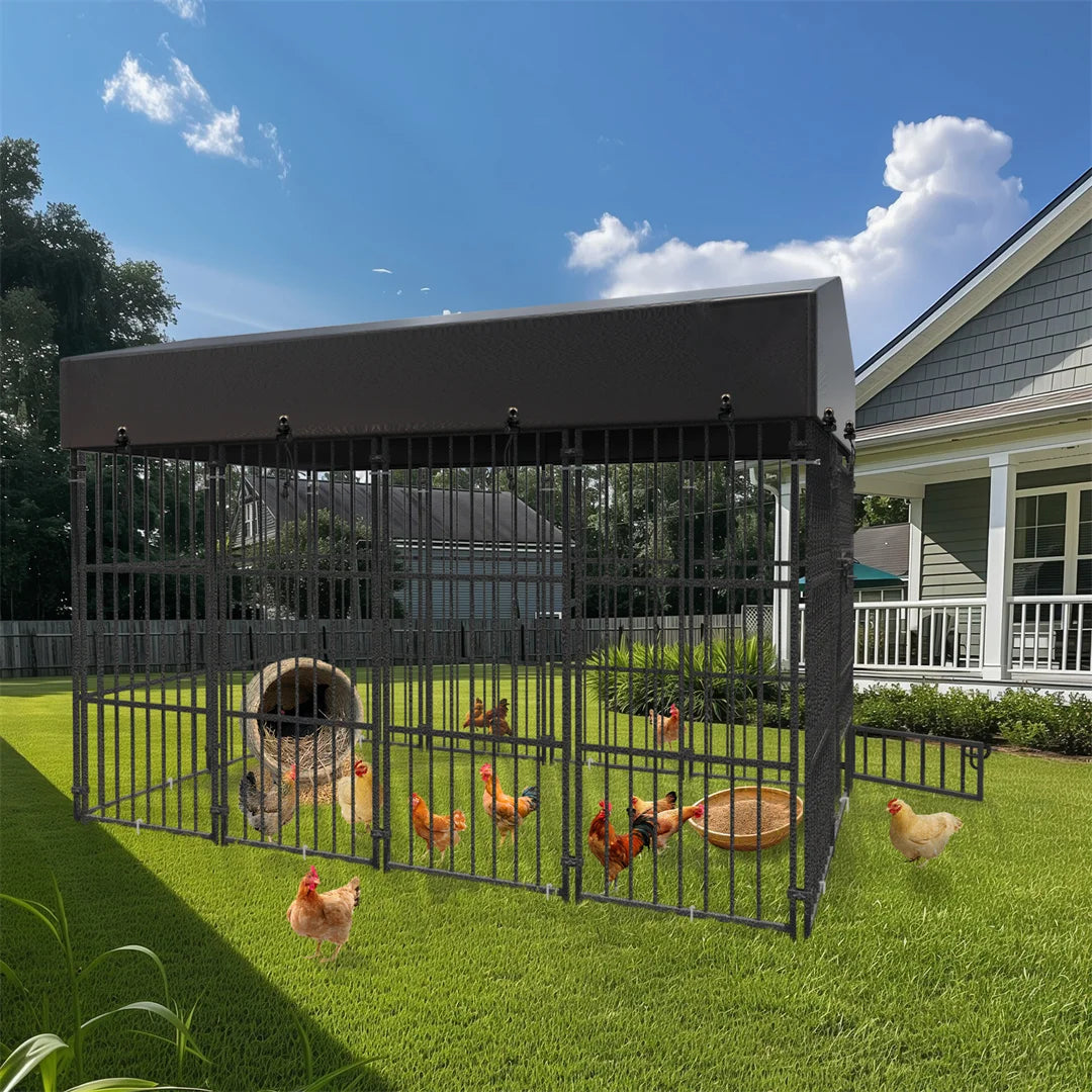 64.9 Inch Heavy Duty Dog Kennel Welded Playpen Outdoor