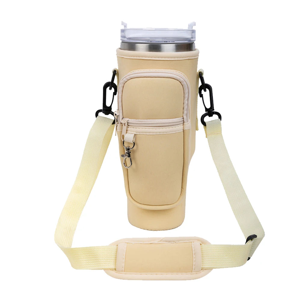 Water Bottle Carrier Bag With Strap Insulated Bottle Cover