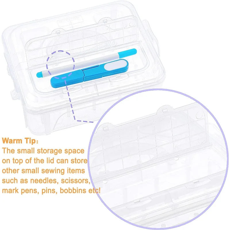 Each Embroidery Machine Thread with Clear Plastic Storage Box for Embroidery Sewing Machine
