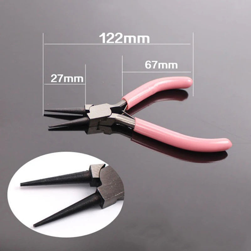 Mini Pliers Diagonal Round Bent Needle Nose Handcraft Beading Insulated Cutter Pliers For Jewelry Making Tools