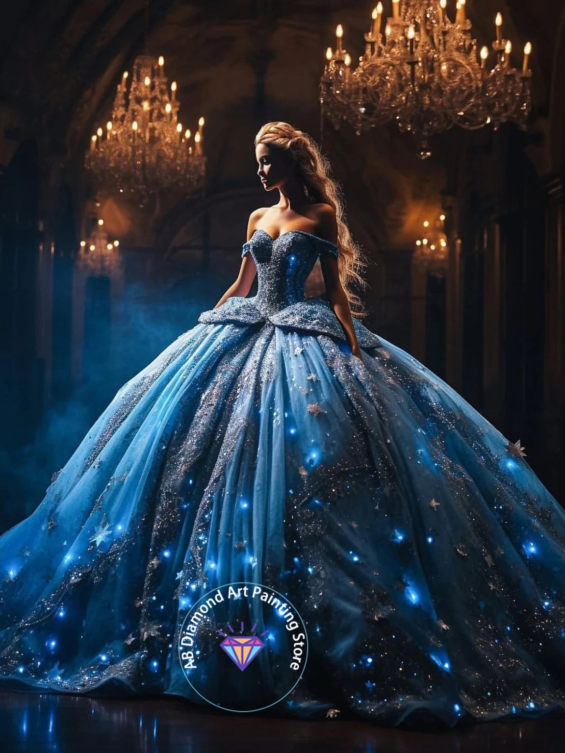 Disney Princess Castle AB Diamond Painting Kit 5D DIY