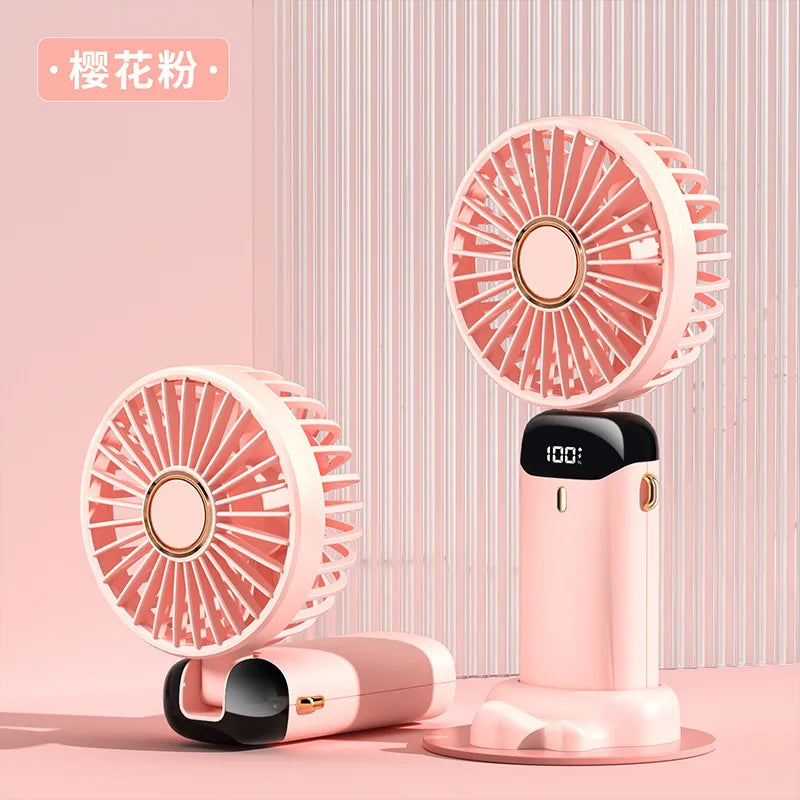 1800mAh USB Rechargeable Handheld Foldable Fan 5 Speed