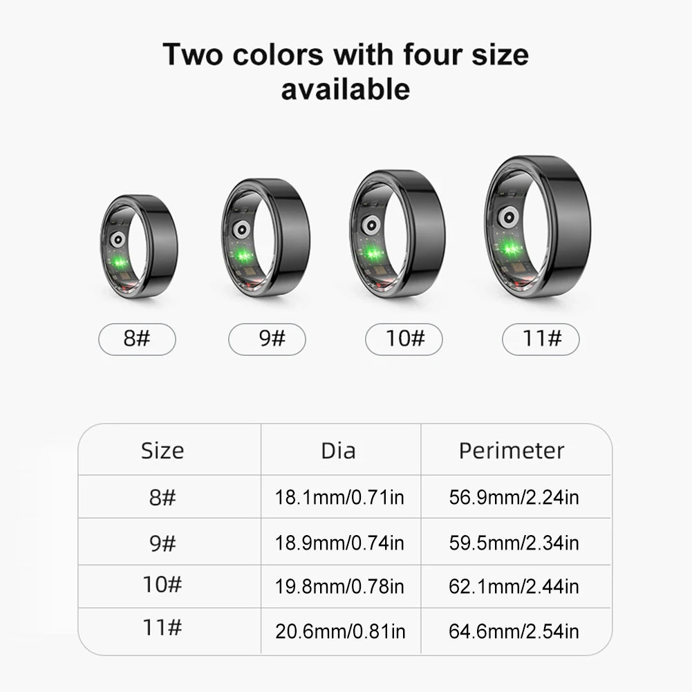 R02 Smart Ring Military Grade Titanium Health Monitor IP68