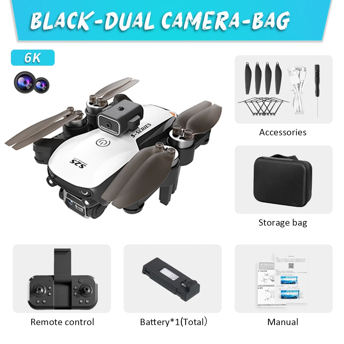 KBDFA S2S Mini Drone Foldable Obstacle Avoidance Quadcopter