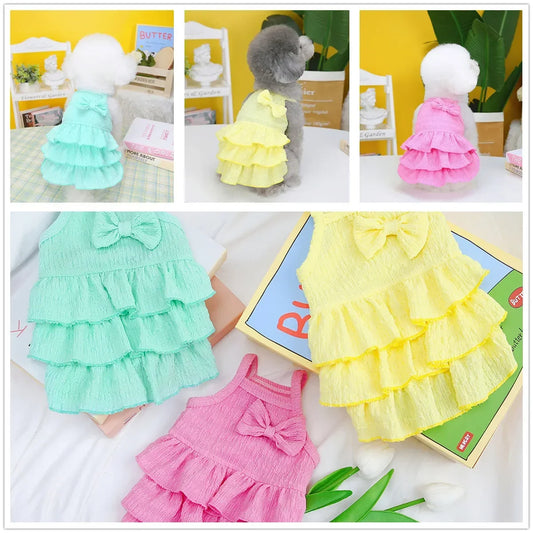 2023 Spring Pet Clothes Dog Princess Dresses for Cats and Pugs