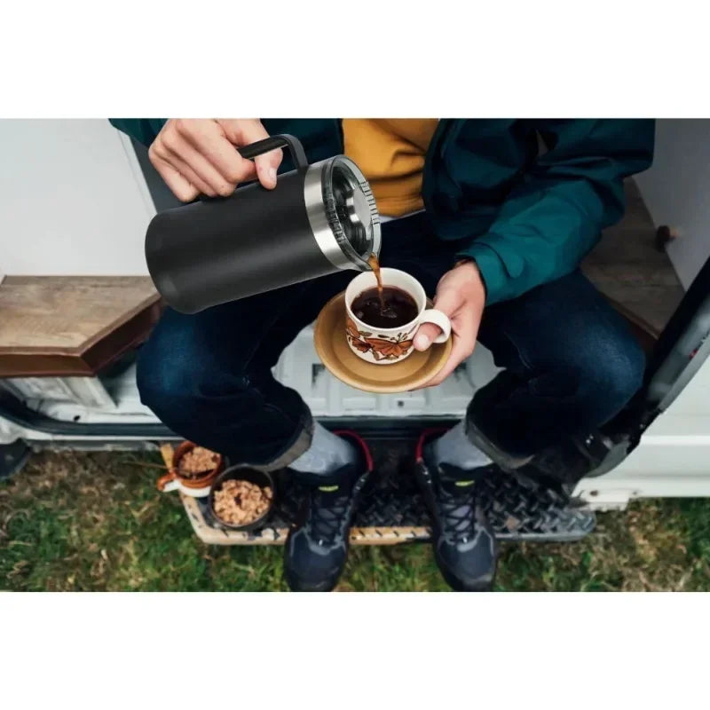 34 Oz Black Double Wall Stainless Steel French Press Insulated Coffee Brewer