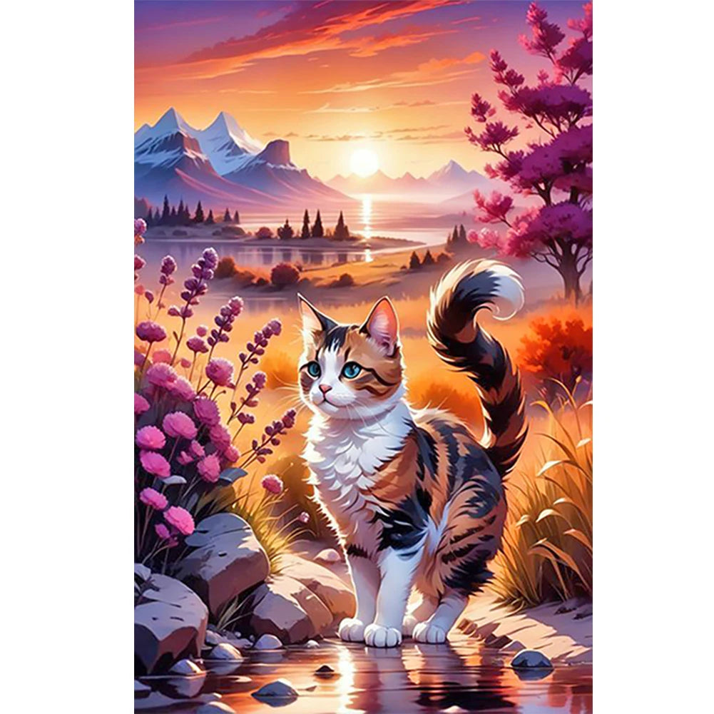 5D DIY Full Round Drill Diamond Painting Animal Kit Gift