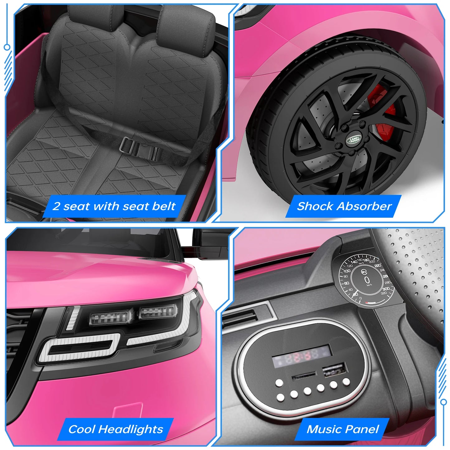 Ride On Cars For Kids Four To Eight 12V MP3 Remote Car