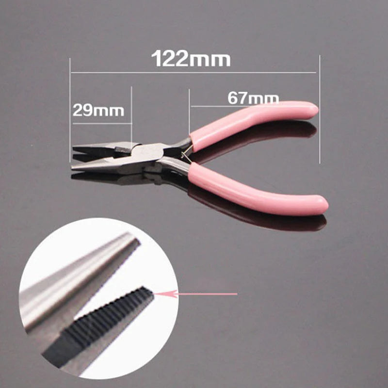 Mini Pliers Diagonal Round Bent Needle Nose Handcraft Beading Insulated Cutter Pliers For Jewelry Making Tools