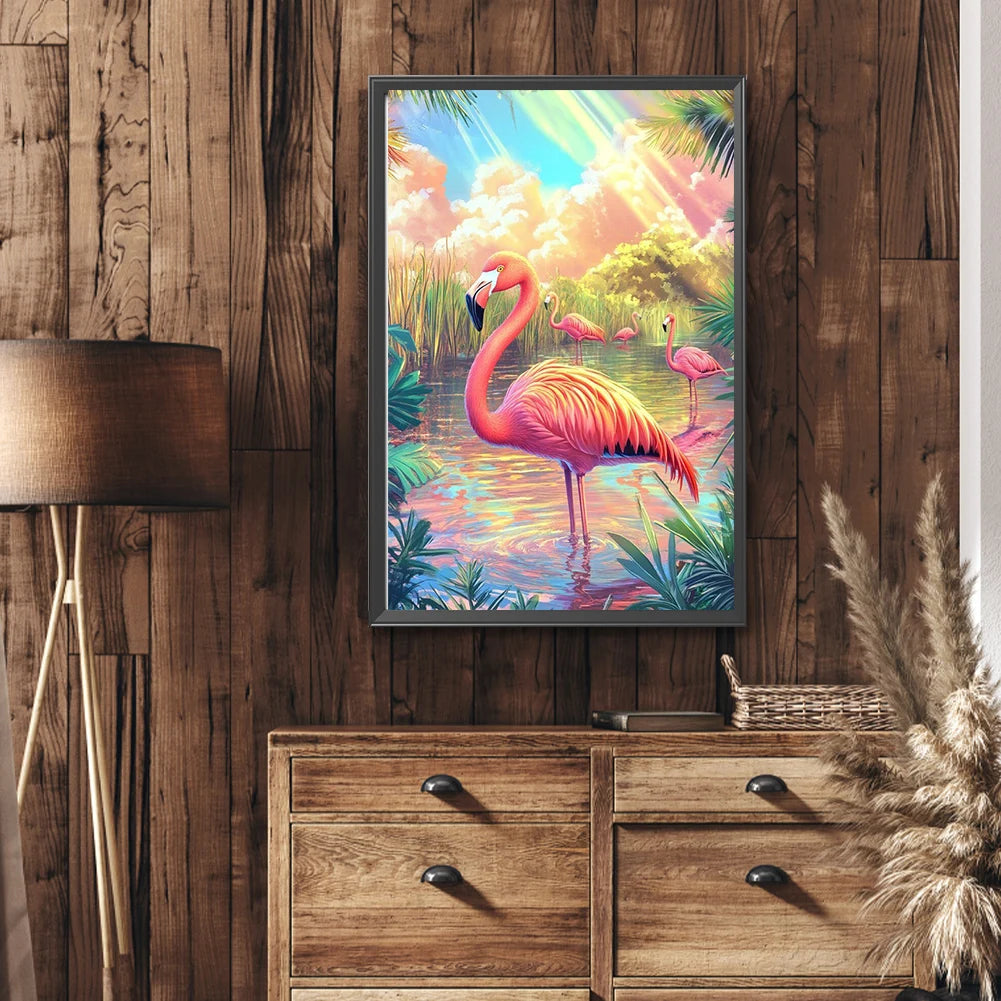 5D DIY Full Round Drill Diamond Painting Animal Kit Home Decor Art Craft 40x60cm