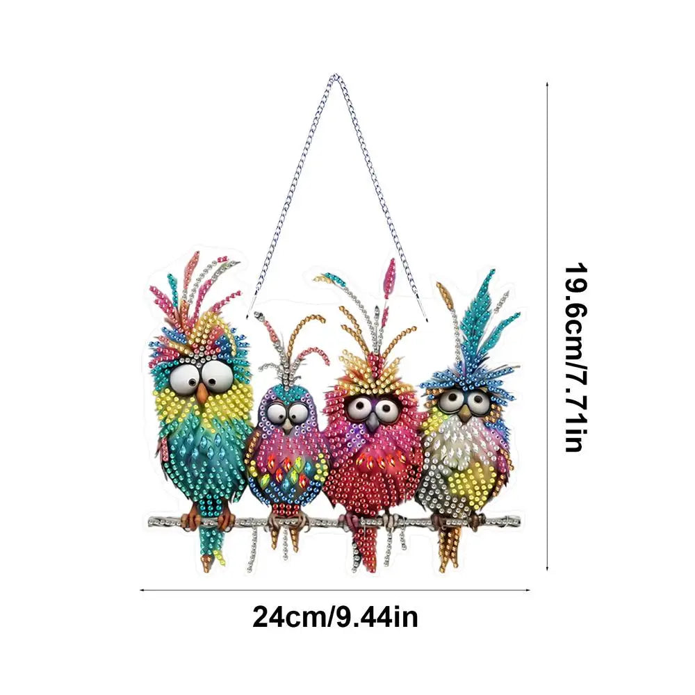 5D diamond painting Cute Bird Animal Hanging DIYs Crystal Rhinestone Kits Creative Desktop Ornaments Art Painting Home Decor