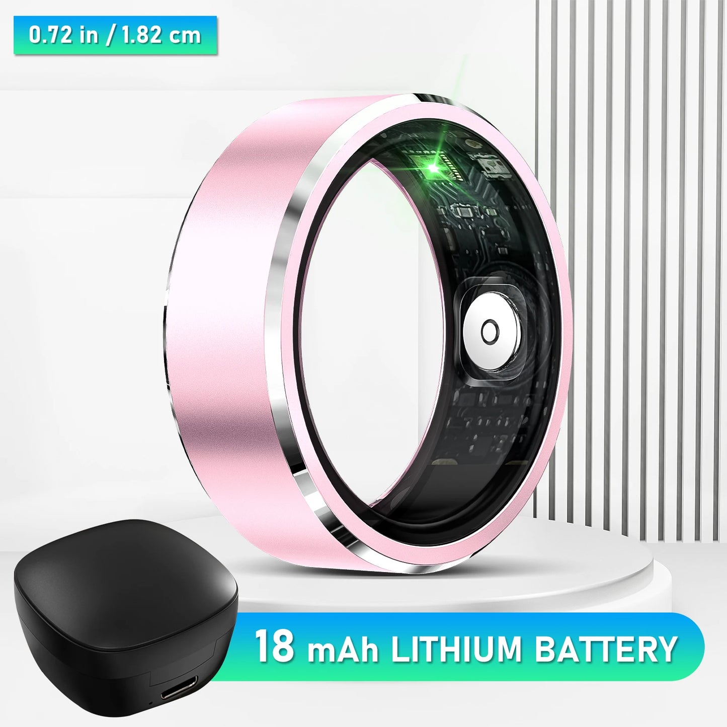 LaNikar 2025 New R5 Smart Ring Blood Oxygen Heart Rate Health Monitor Multi-sport Modes Waterproof Bluetooth 5.1 For Android IOS
