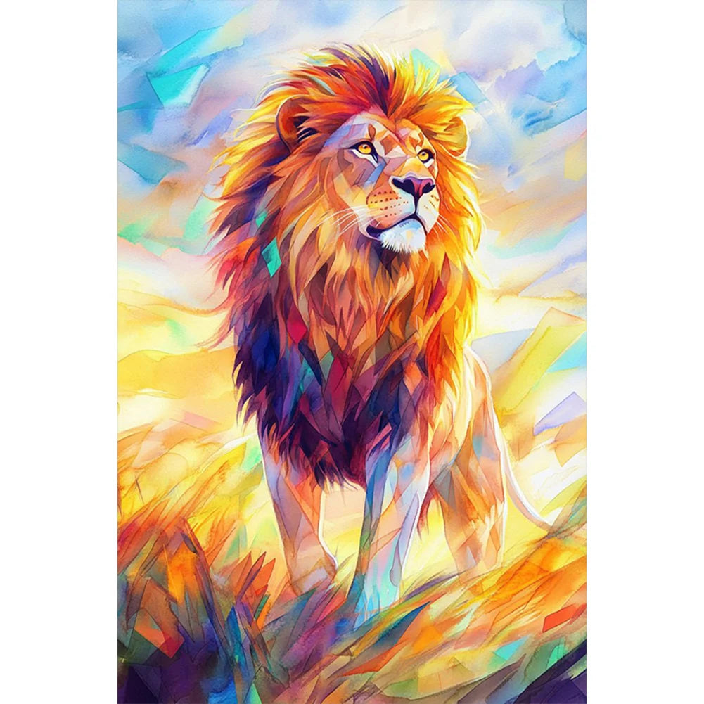 5D DIY Full Round Drill Diamond Painting Animal Kit Home Decor Art Craft 40x60cm