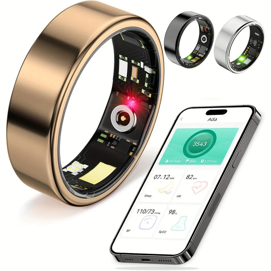 Smart Ring Sleep Tracking Motion Monitoring Compatible with iPhone and Android Smart Gift for Women and Men