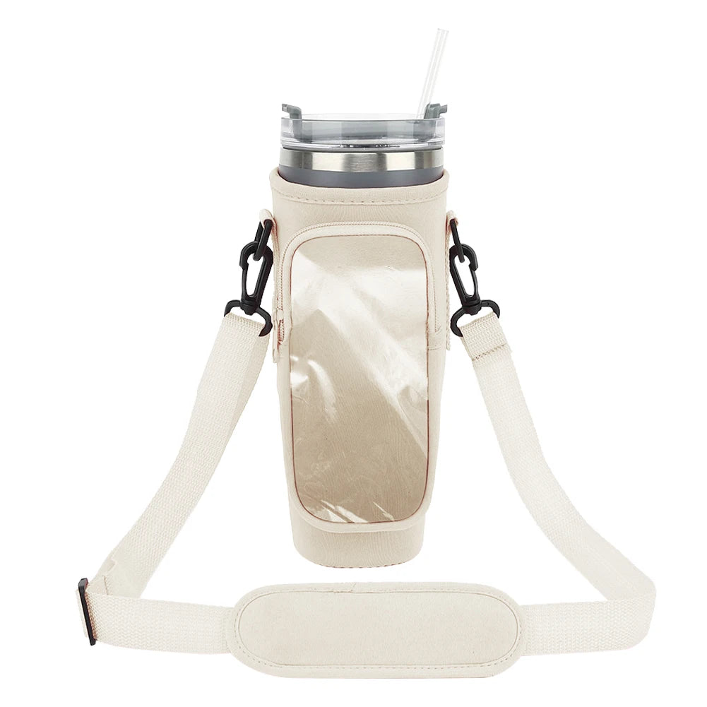 Water Bottle Carrier Bag With Strap Insulated Bottle Cover