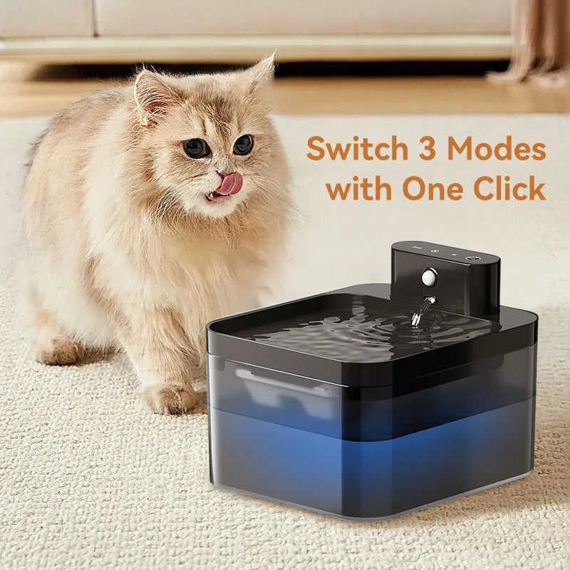 ROJECO Wireless Automatic Cat Water Fountain 2600mAh Infrared Sensor