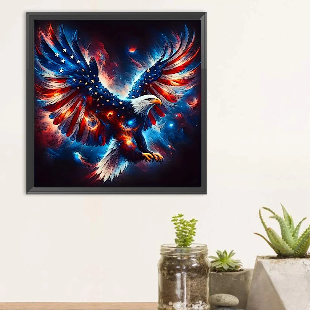 5D DIY Full Round Drill Diamond Painting Eagle Kit Home Decor Art Craft 30x30cm