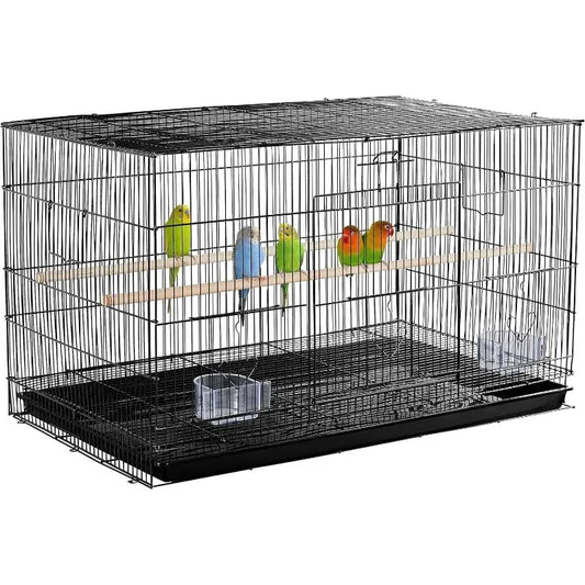 30'' Length Flight Bird Cage Iron Flight Parrot Cage for Small Parrots Parakeets Cockatiels Budgies Conures Quaker Parrot