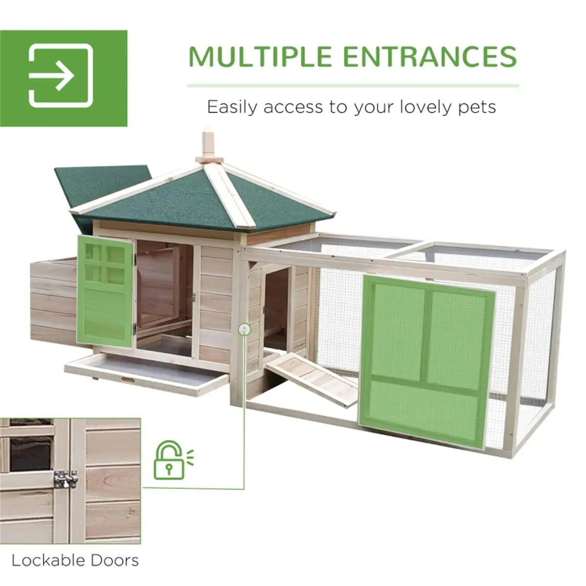 Premium Wooden Chicken Coop - Fast Shipping (Not Available at)