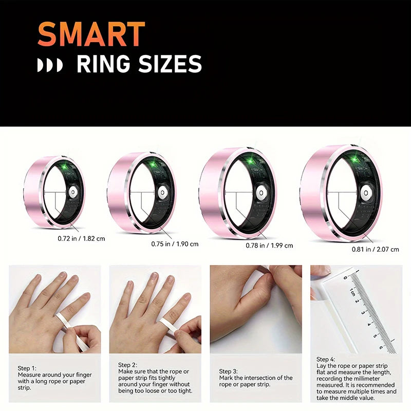 R5 Smart Ring Heart Rate Blood Pressure Blood Oxygen Sleep Monitor Waterproof Smart Ring Multi-sport Modes Android IOS