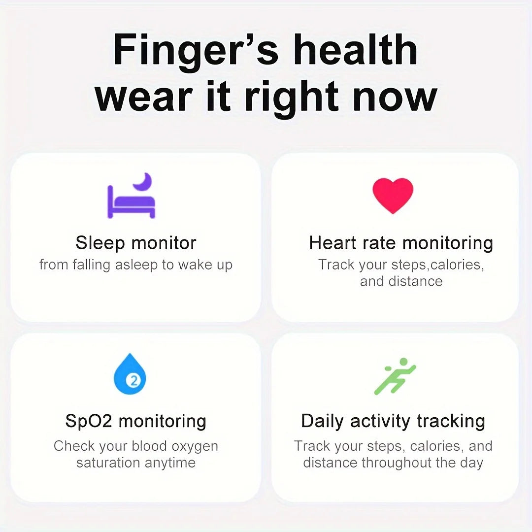 Smart Ring Wireless Function Step Counting Sports Mode Stainless Steel Material Novelty Ring Fashion Men's and Women's Ring