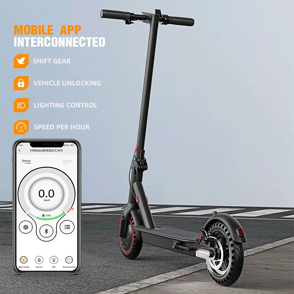 350W Foldable Electric Scooter With Dual Brake System