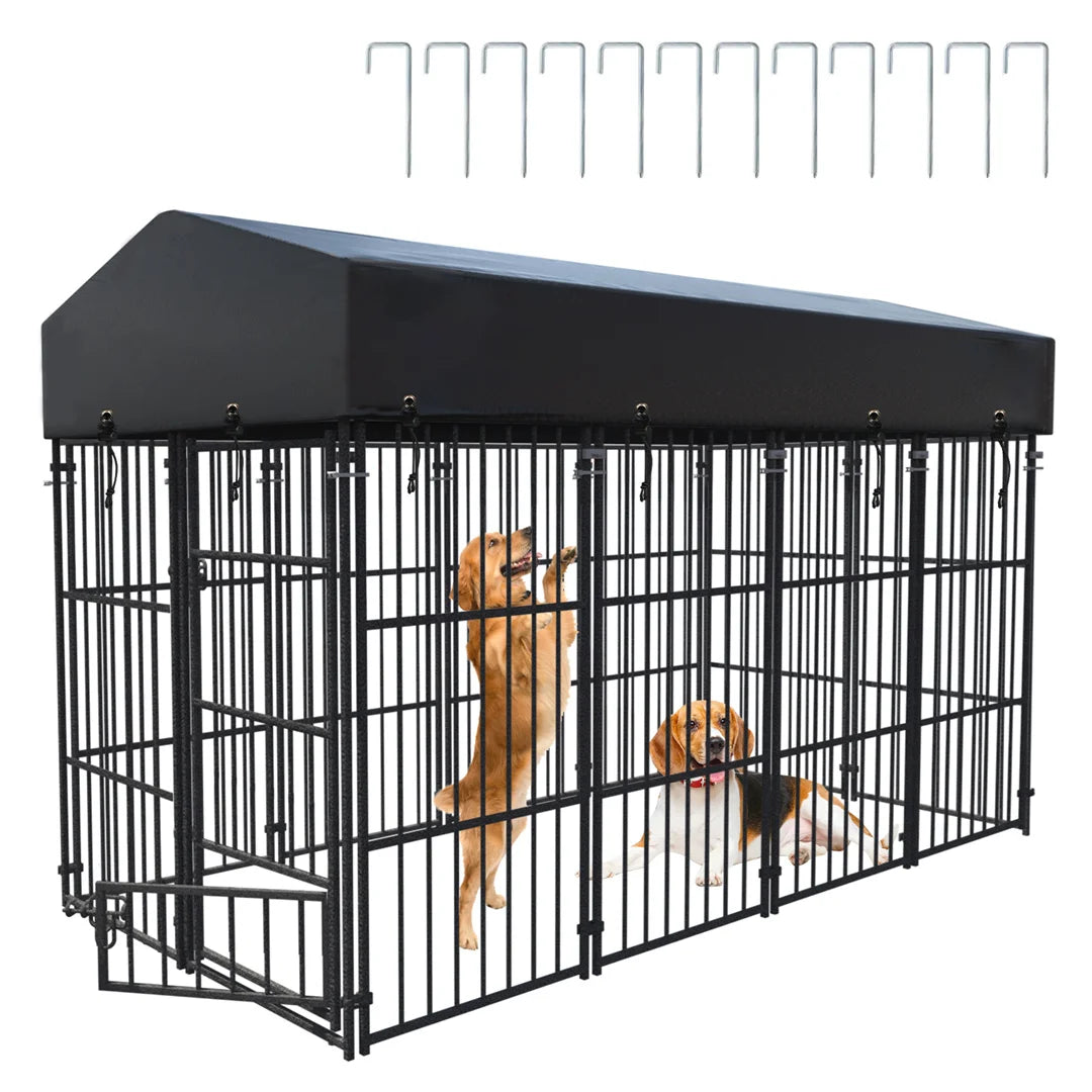 64.9 Inch Heavy Duty Dog Kennel Welded Playpen Outdoor