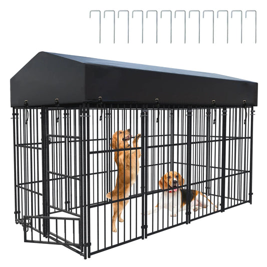 64.9 Inch Heavy Duty Dog Kennel Welded Playpen Outdoor