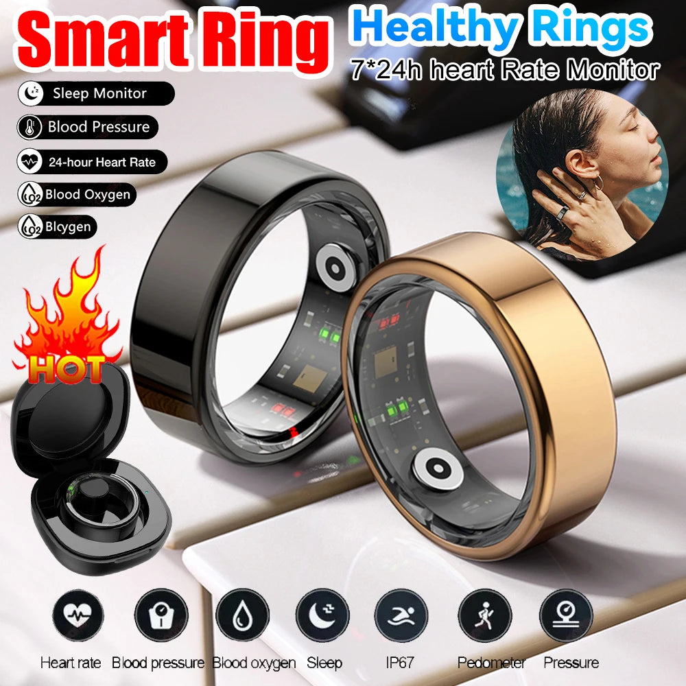 R02 Smart Ring Military Grade Titanium Health Monitor IP68