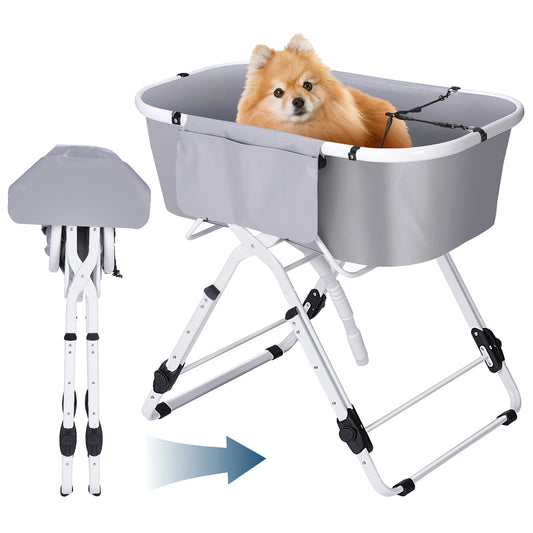 New Portable Pet Bathtub Foldable Elevated Dog Bath Tub