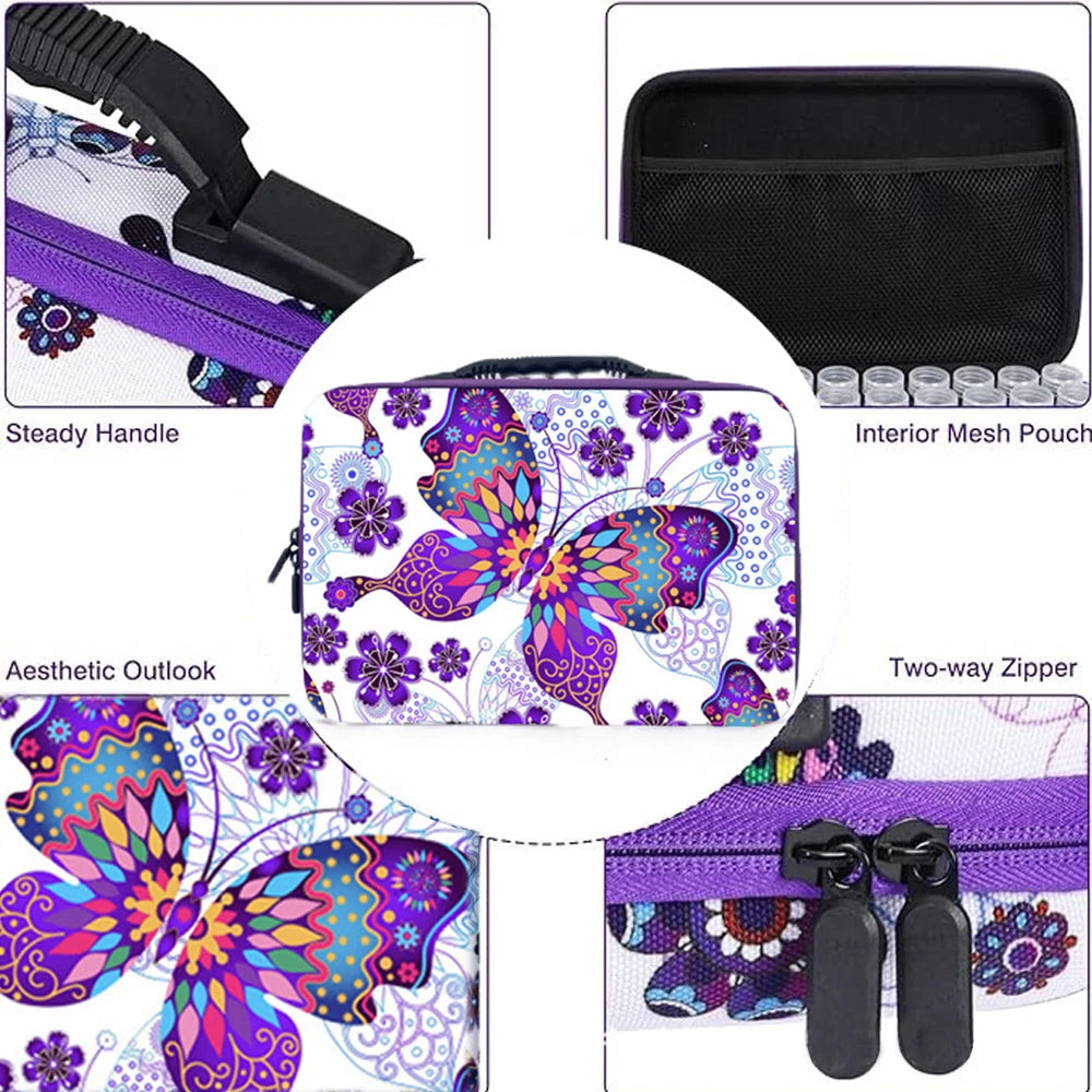 60 Grid Diamond Painting Storage Box Butterfly Handbag Multi-function Storage Tool Box Diamond Embroidery Container Accessories
