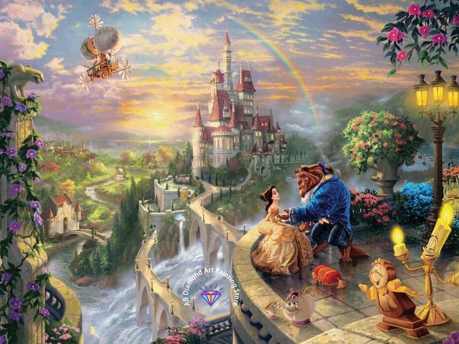 Disney Princess Castle AB Diamond Painting Kit 5D DIY