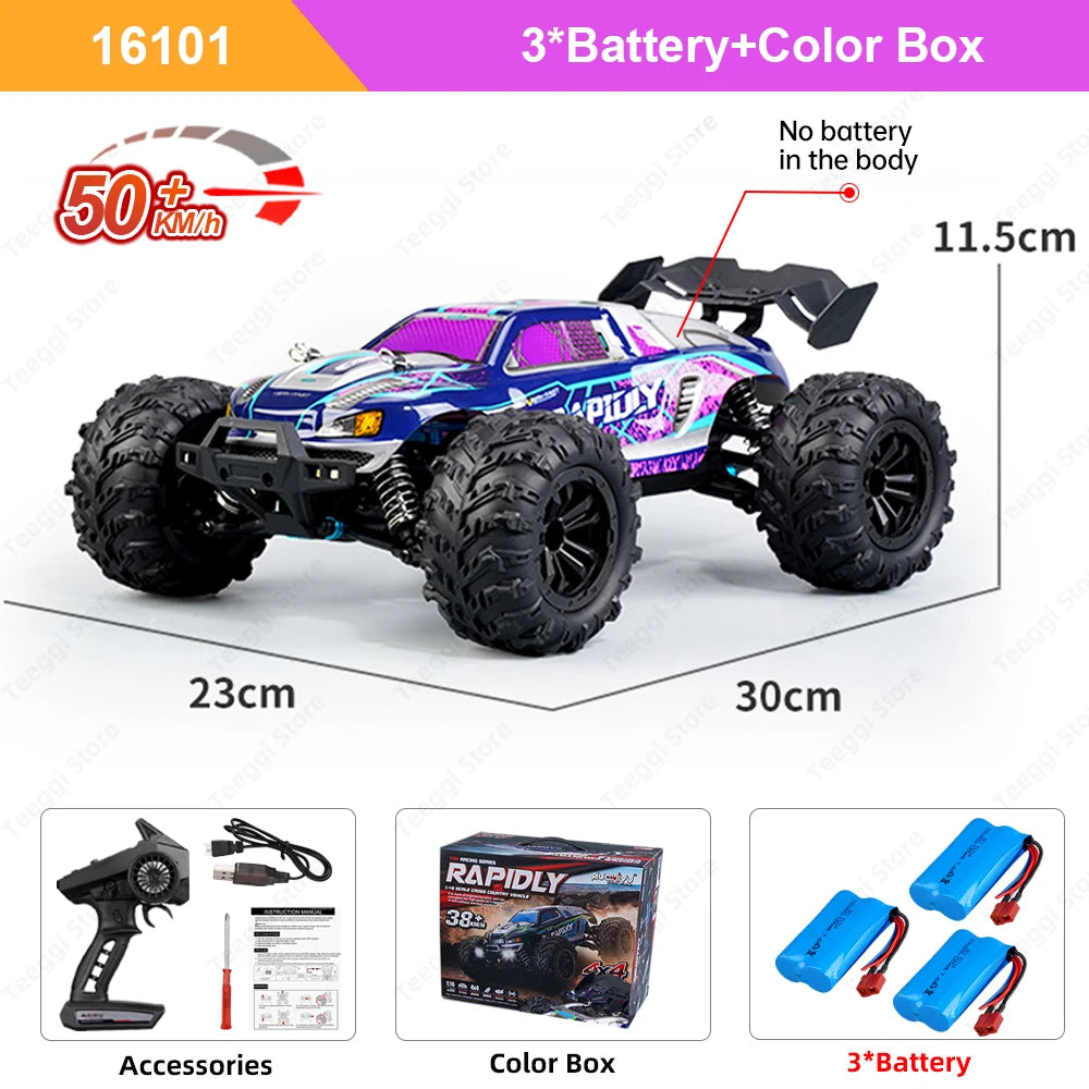 Teeggi 16101 Pro 1to16 High Speed 4WD RC Car With LED Lights