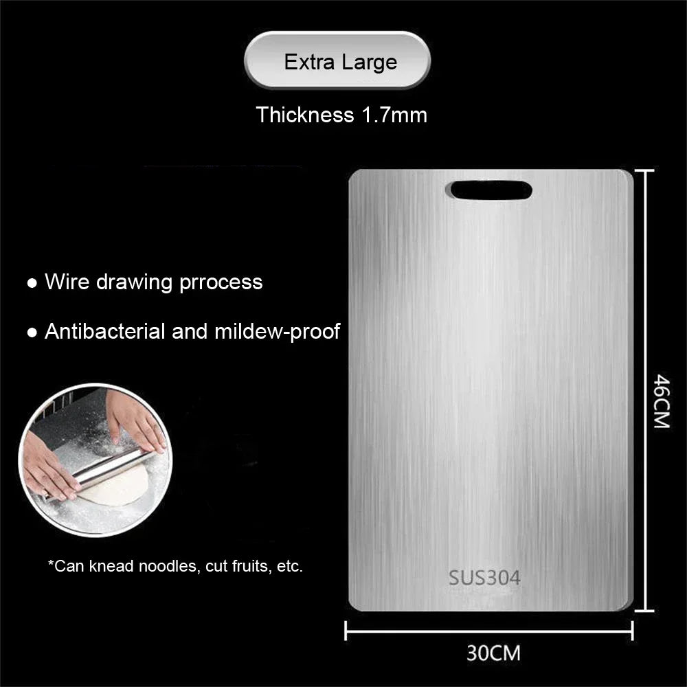 304 Stainless Steel Double Sided Cutting Board 46x30CM