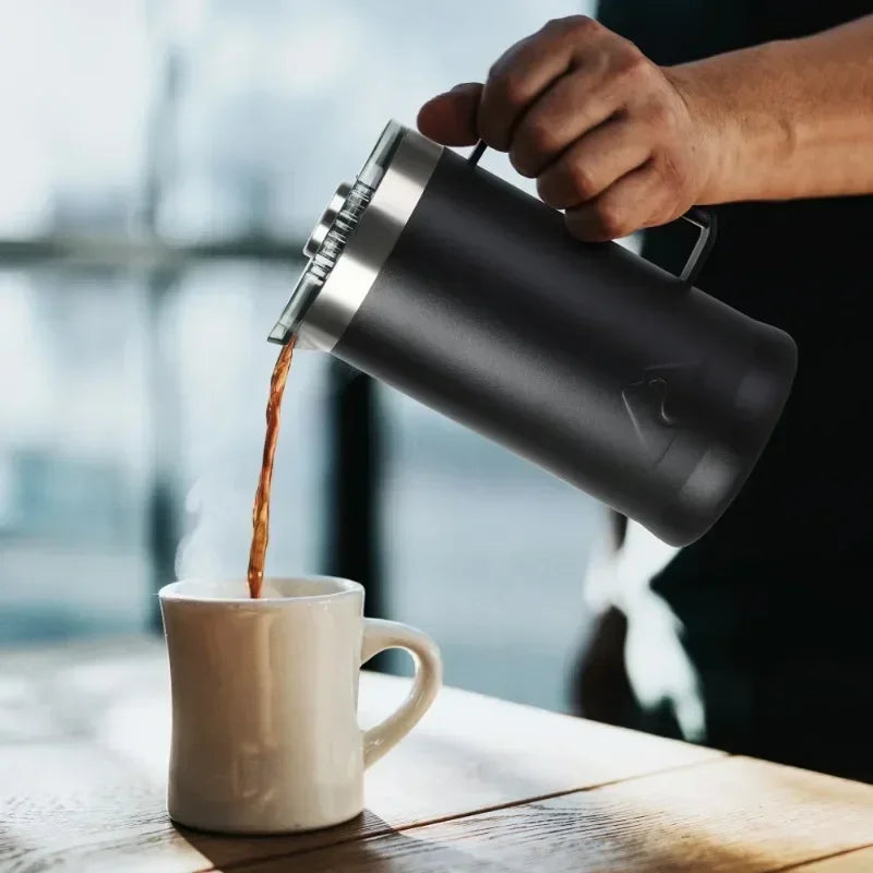 34 Oz Double Wall Stainless Steel French Press Keeps Coffee Warm