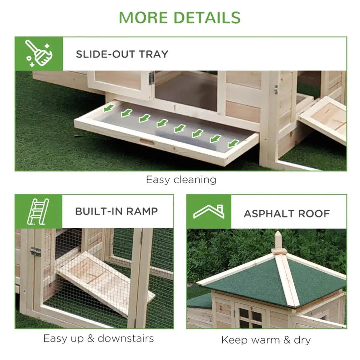 Premium Wooden Chicken Coop - Fast Shipping (Not Available at)