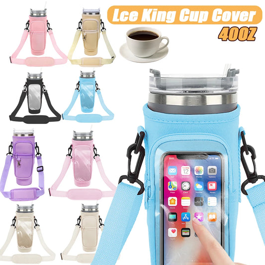 Water Bottle Carrier Bag With Strap Insulated Bottle Cover